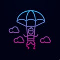 Parachutist, adventure nolan icon. Simple thin line, outline vector of adventure icons for ui and ux, website or mobile