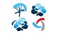 Parachutist Icon Template Set