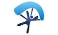 Parachutist Logo Design Template