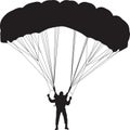 Parachutist silhouette vector