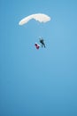 Parachutist with Slovak flag, Senec, Slovakia
