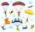 Parachutist vector set