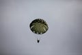 Parachutist in the war Royalty Free Stock Photo