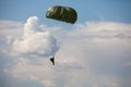 Parachutist in the war Royalty Free Stock Photo