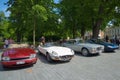 A parade of cars Jaguar on a summer day. Turku, Finland