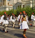 Parade changing of the guard in Athens.