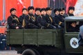 Parade dedicated to November 7, 1941 on Red Square in Moscow. 75th anniversary.