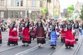 Parade of Estonian national song festival in Tallinn, Estonia Royalty Free Stock Photo