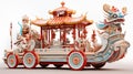 Parade float designs feature creativity, color, and cultural themes.AI Generated