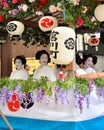 Parade of flowery Geisha girls at Gion festival