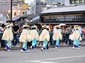 Parade of flowery girls at Gion festival, Kyoto Japan Royalty Free Stock Photo