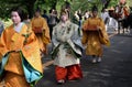 The parade of Kyoto Aoi festival, Japan. Royalty Free Stock Photo