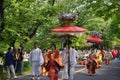 The parade of Kyoto Aoi festival, Japan. Royalty Free Stock Photo