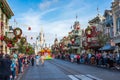 Parade in Main Street USA at The Magic Kingdom, Walt Disney World. Royalty Free Stock Photo