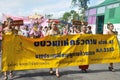 Parade of making traditional merit in Thailand