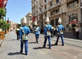 Parade of the municipal police in full uniform, Sevilla, Spain