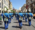 Parade of the municipal police in full uniform, Sevilla, Spain