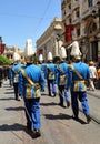 Parade of the municipal police in full uniform, Sevilla, Spain