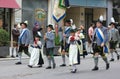 Parade on Oktoberfest 2019 of villagers with their costumes.