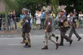 Parade of people disguised as french resistant of the Second World War