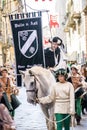 Parade of a prince on horseback, Palio in Italy