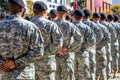 Army Troops at Parade Rest