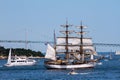 Parade of Sail, Newport, RI. Royalty Free Stock Photo