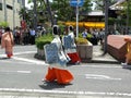 Parade of traditional Aoi festival, Kyoto Japan. Royalty Free Stock Photo