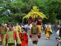 Parade of traditional Aoi festival, Kyoto Japan. Royalty Free Stock Photo