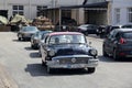 Parade of vintage cars at the Museum of Armoured Vehicles, Saumur, France