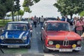 Parade of vintage cars in Novigrad, Croatia Royalty Free Stock Photo