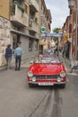 Parade of vintage cars in Novigrad, Croatia Royalty Free Stock Photo