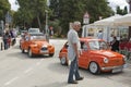 Parade of vintage cars in Novigrad, Croatia Royalty Free Stock Photo