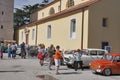 Parade of vintage cars in Novigrad, Croatia Royalty Free Stock Photo