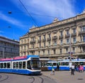 Paradeplatz square in the city of Zurich, Switzerland