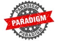 Paradigm stamp. paradigm grunge round sign.