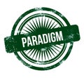 Paradigm shift - green grunge stamp
