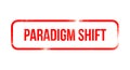 Paradigm shift - red grunge rubber, stamp