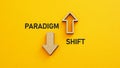 Paradigm shift is shown using the text. New Paradigm Ahead Royalty Free Stock Photo