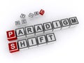 paradigm shift word block on white