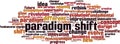 Paradigm shift word cloud Royalty Free Stock Photo