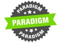 paradigm sign. paradigm circular band label. paradigm sticker