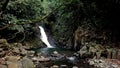 paradis waterfall, hidden jungle gem hidden in vieux habitants, guadeloupe Royalty Free Stock Photo