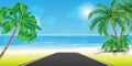 Road to tropical beach. Royalty Free Stock Photo