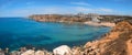 Paradise bay seascape at Ghajn Tuffieha, Malta, EU Royalty Free Stock Photo