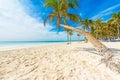 Paradise Beach (also known for Playa Paraiso) at sunny summer day - beautiful and tropical caribbean coast at Tulum in Quintana Royalty Free Stock Photo