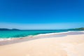 Paradise beach beautiful white sand with palm tree in the resort Royalty Free Stock Photo