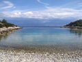 A paradise beach in Dalmatia, seascape, horizon, turquise sea