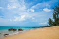 Paradise beach with green turquoise waves, Khao Lak Phangnga in