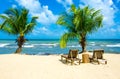 Paradise beach at Hopkins - tropical caribbean coast of Belize - Central America